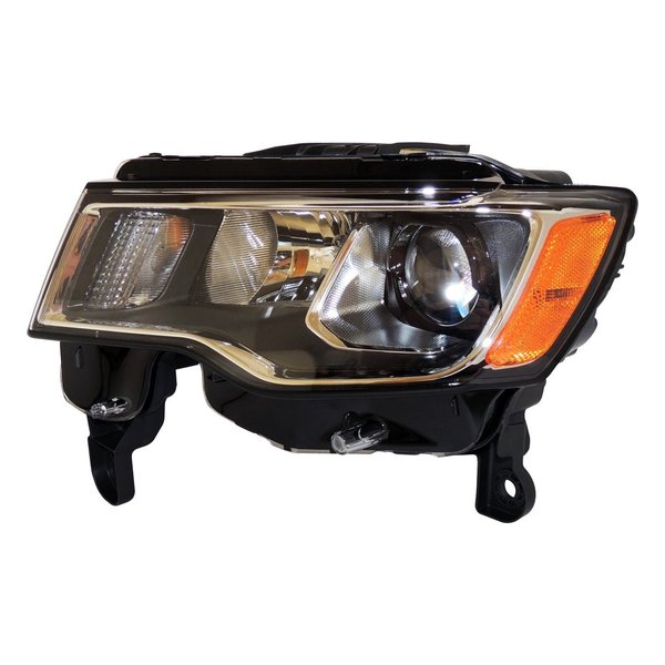 Crown Automotive Left Headlight Assembly For 2017-2019 Jeep Wk Grand Cherokee W/ Halogen Bulbs 68289235AD